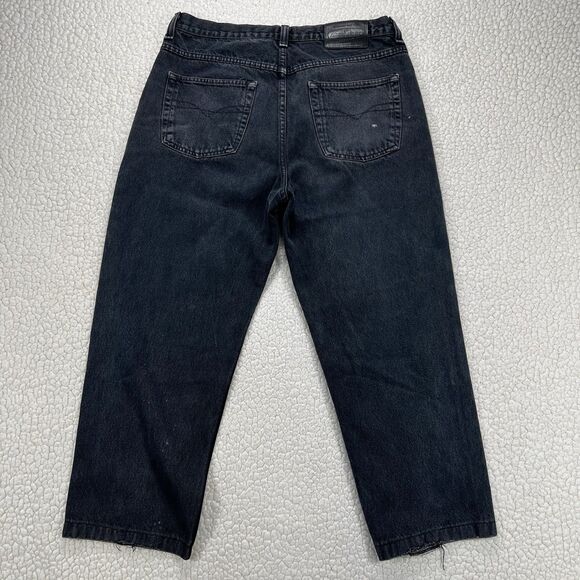 VTG 90s Anchor Blue Loose Jeans 36x30 (Actual 34x27) Black Y2K Grunge Skate - Picture 3 of 13
